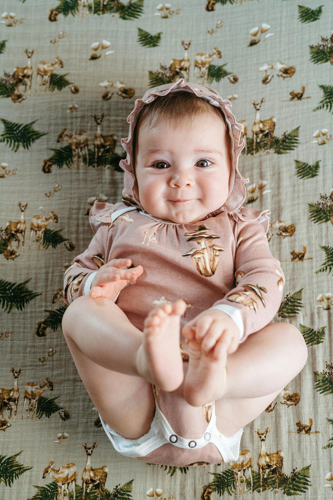Mushroom Organic Cotton Bonnet