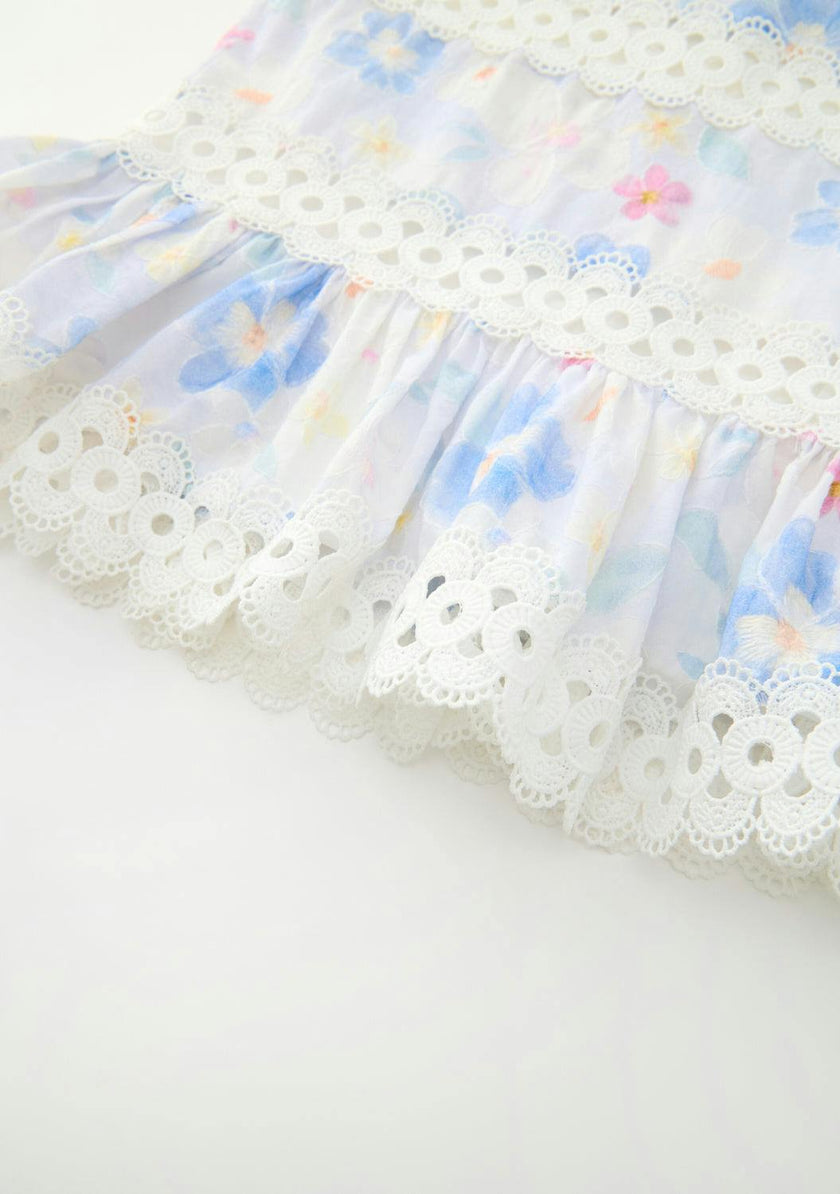 Deanna Embroidery Mini Dress