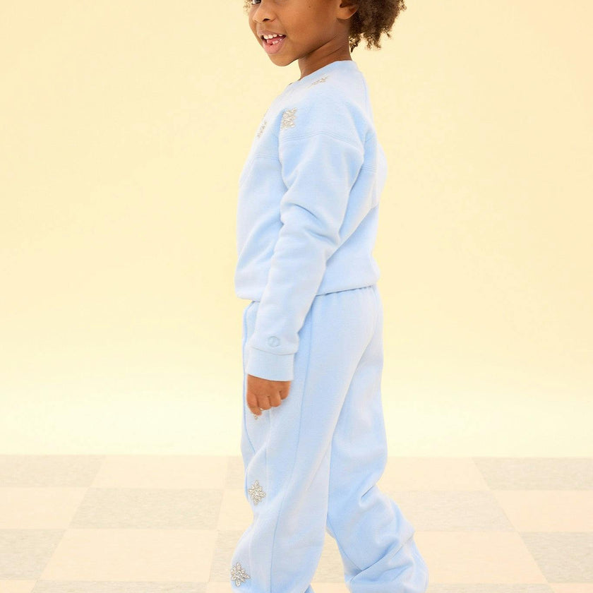 Mini Casey Jogger Sweatpants in Light Blue