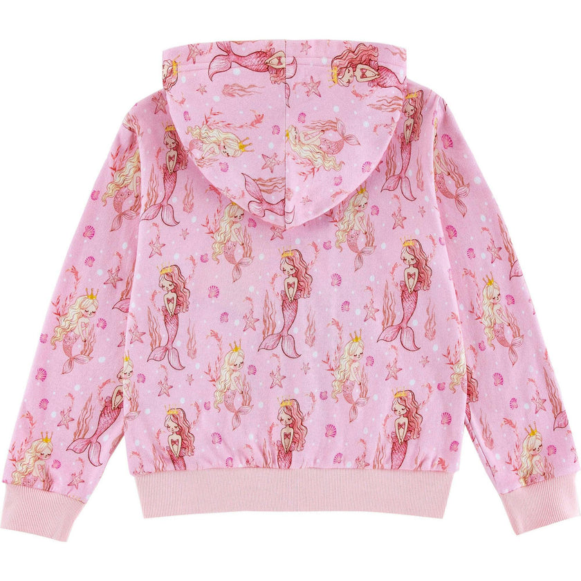 Soft Fleece Zip-up Hoodie, Mermaid