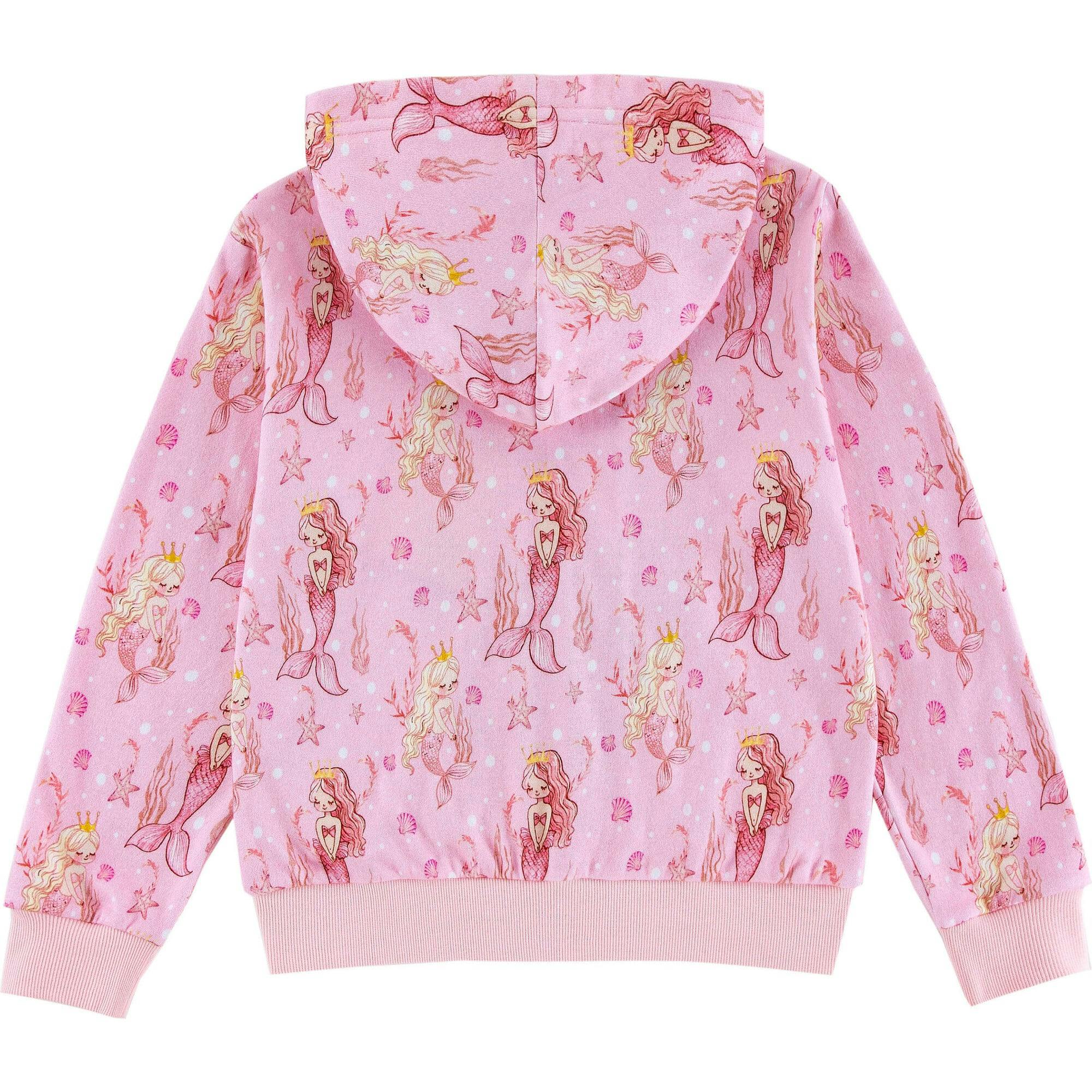 Soft Fleece Zip-up Hoodie, Mermaid