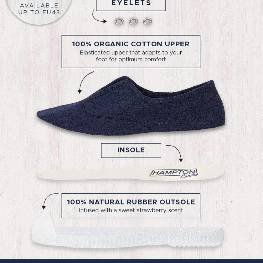 Hampton Canvas Plum Print Plimsolls in Silver