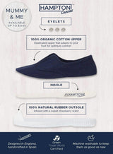 Hampton Canvas Plum Print Plimsolls in Silver