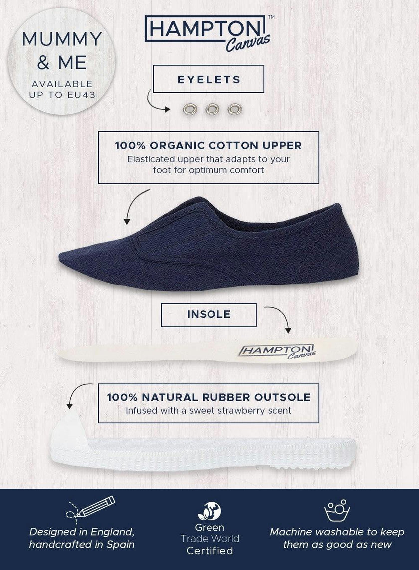 Hampton Canvas Plum Print Plimsolls in Silver