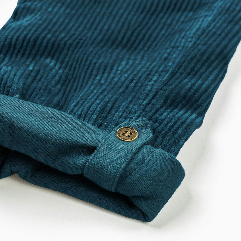 Evergreen Chunky Cord Overalls