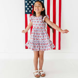 Classic Americana Ruffle Dress