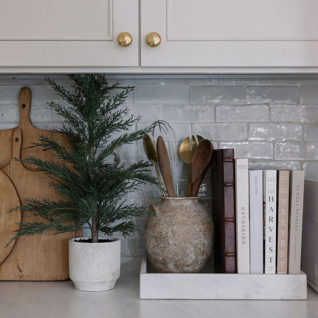 2' Faux Cedar Tree, Set of 2