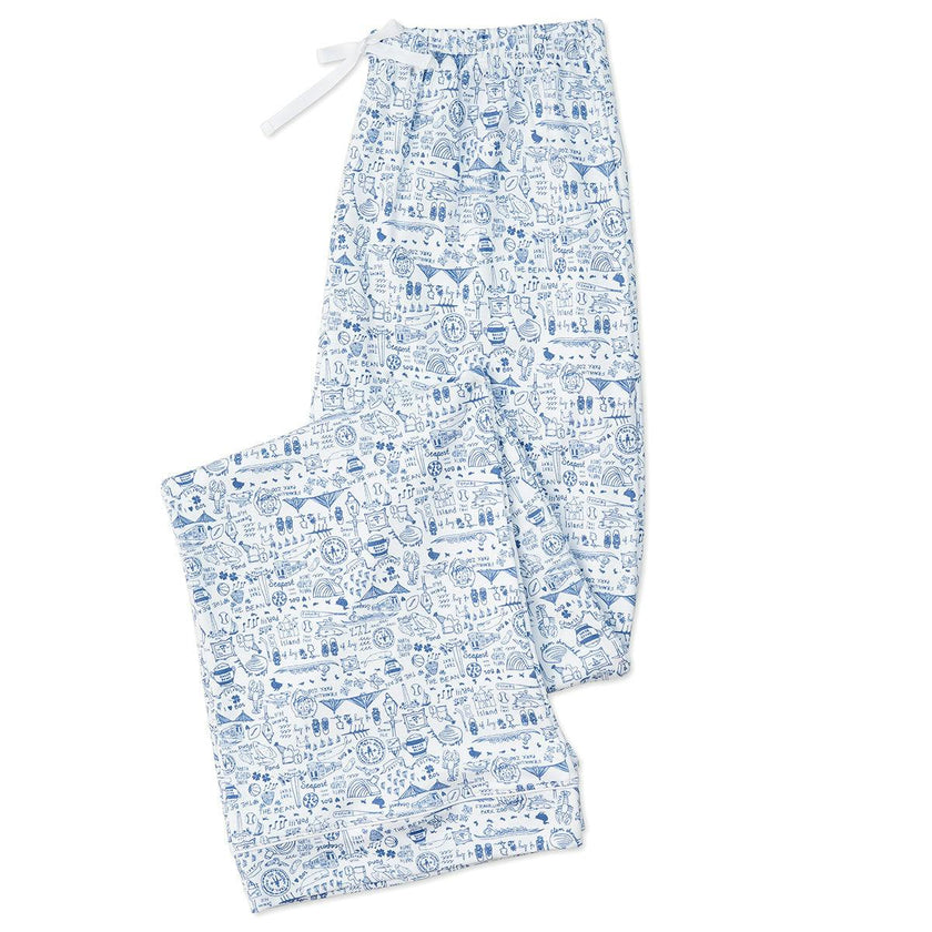 Boston Women's Button Front Long Pajama Set
