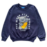 Kids’ Sunset Crew Sweatshirt - Surf Cat