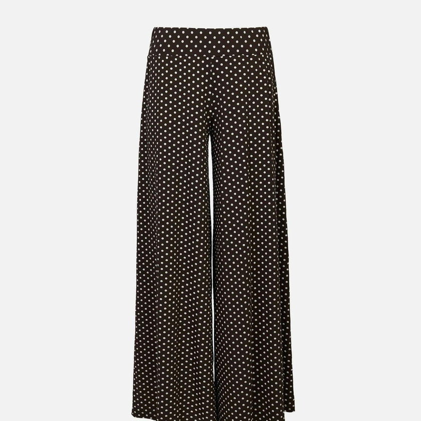 women's palazzo pants - choco dots
