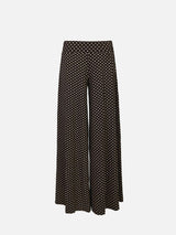 women's palazzo pants - choco dots