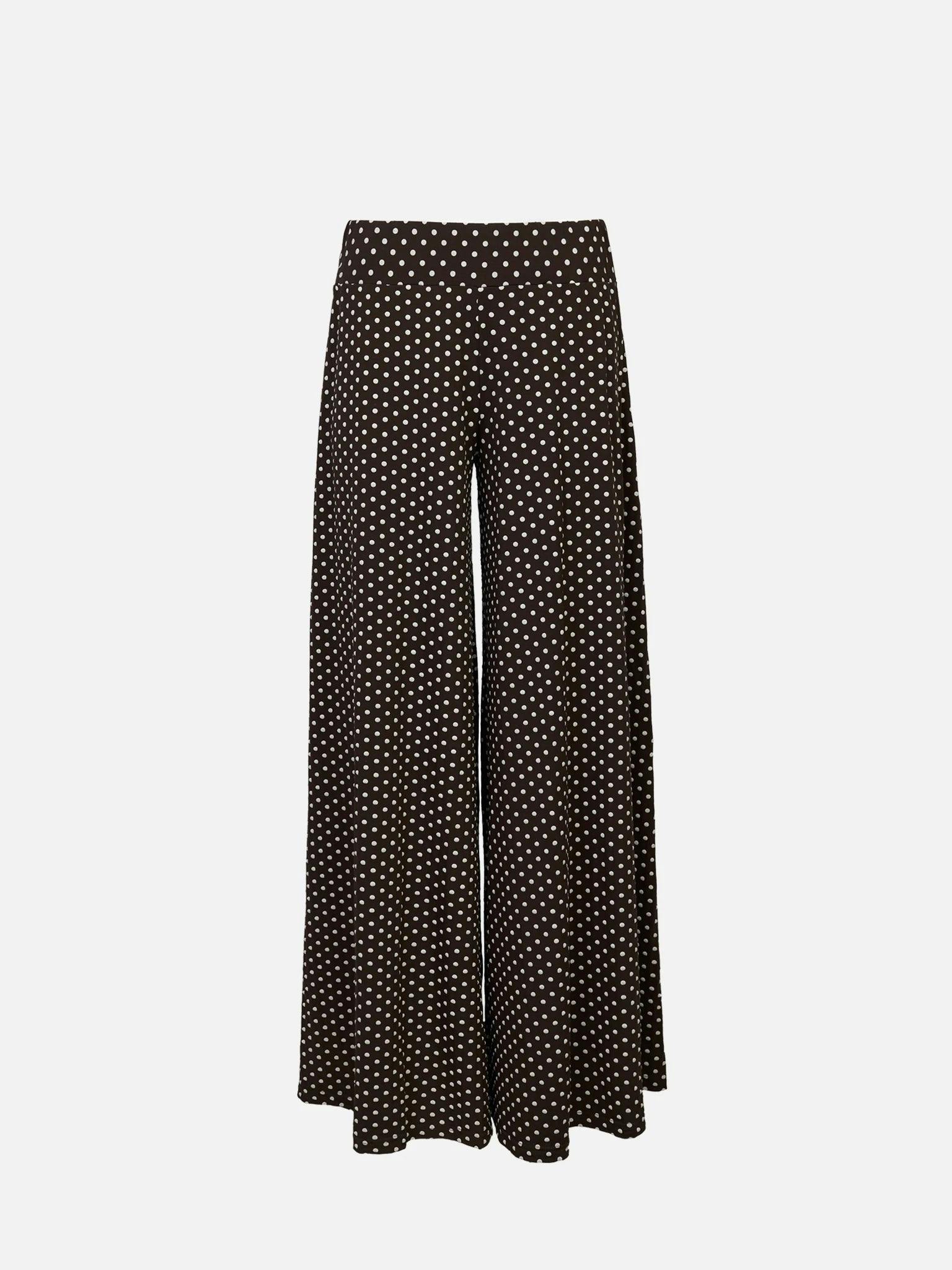 women's palazzo pants - choco dots