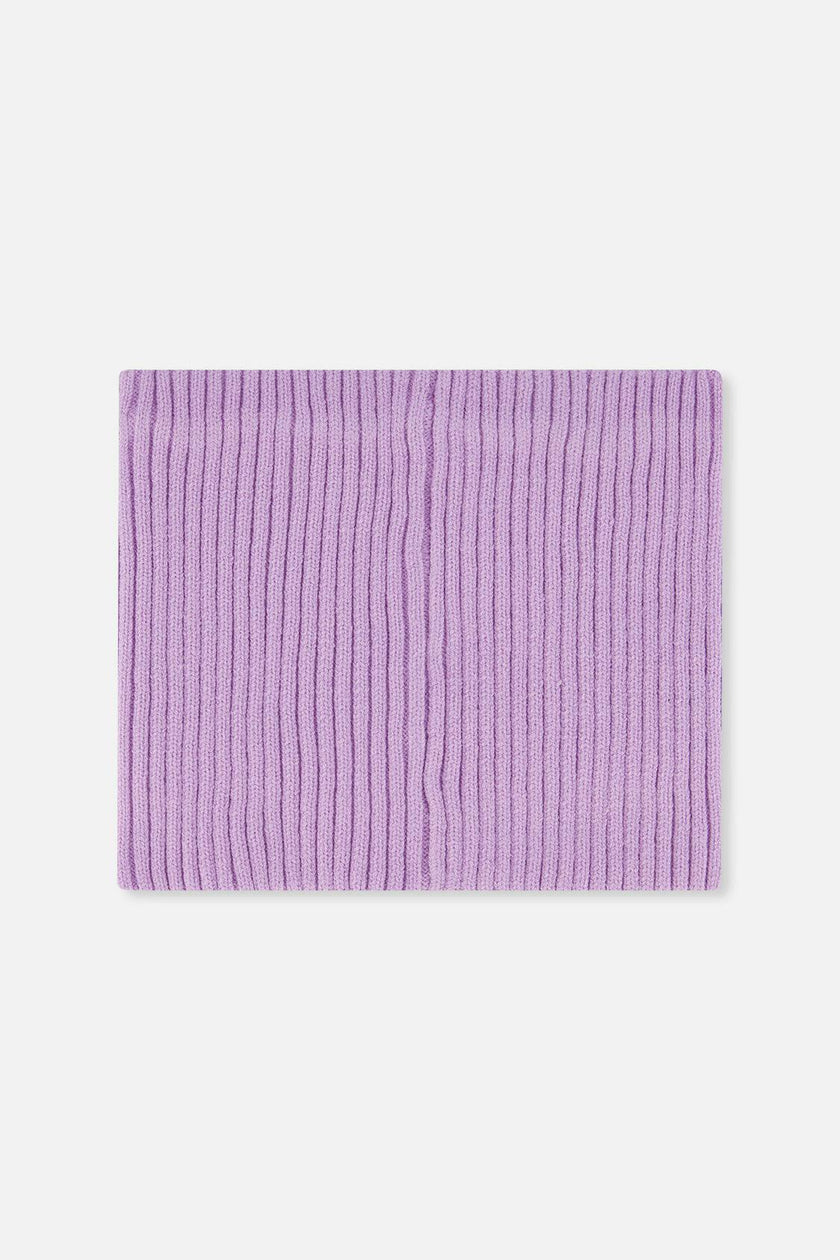 Ribbed Knit Neckwarmer Lavender