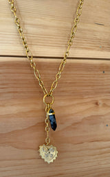 LIMITED EDITION LOVE & CRYSTAL CHARM NECKLACE