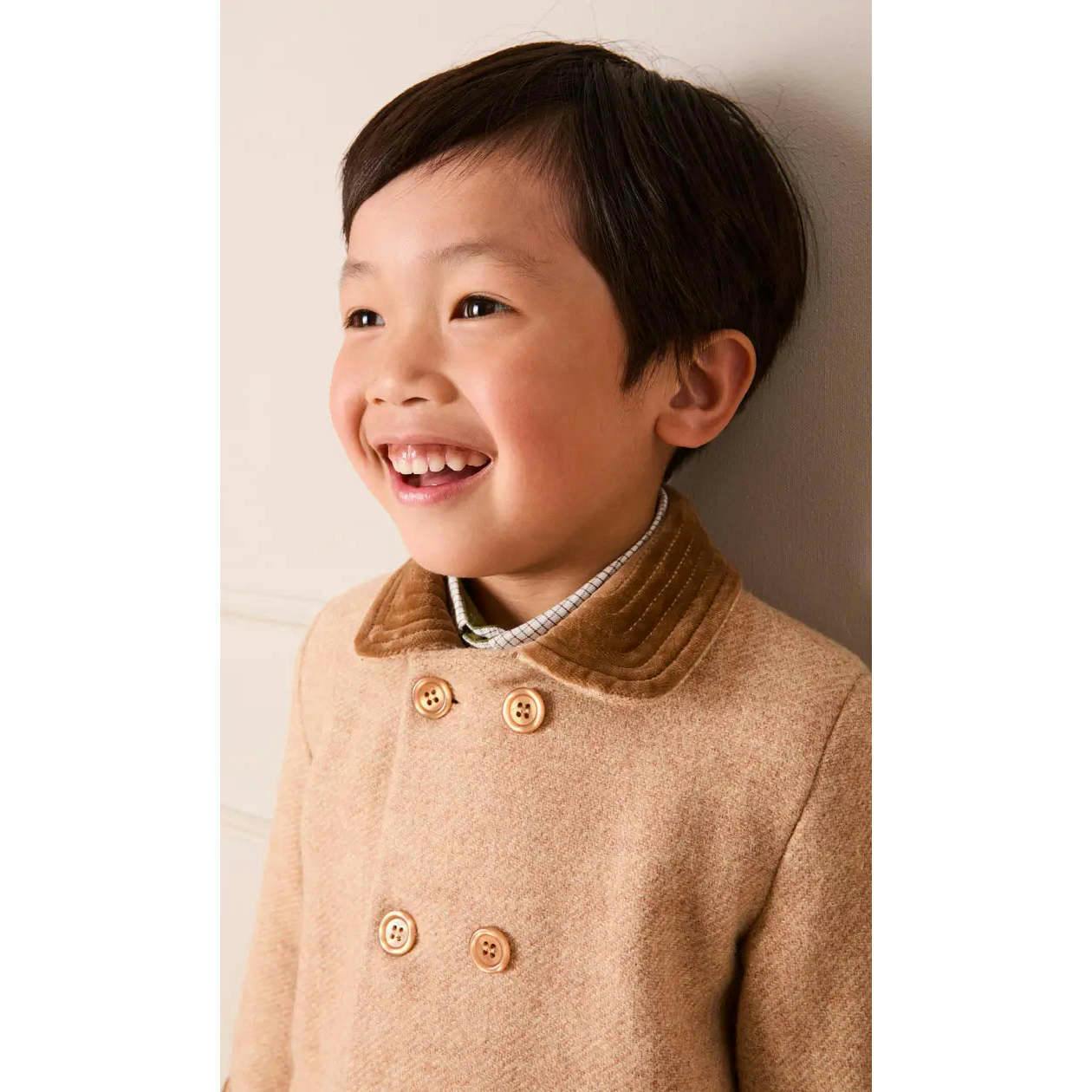 Traditional Double Breasted Coat in Brown (12mths-10yrs)