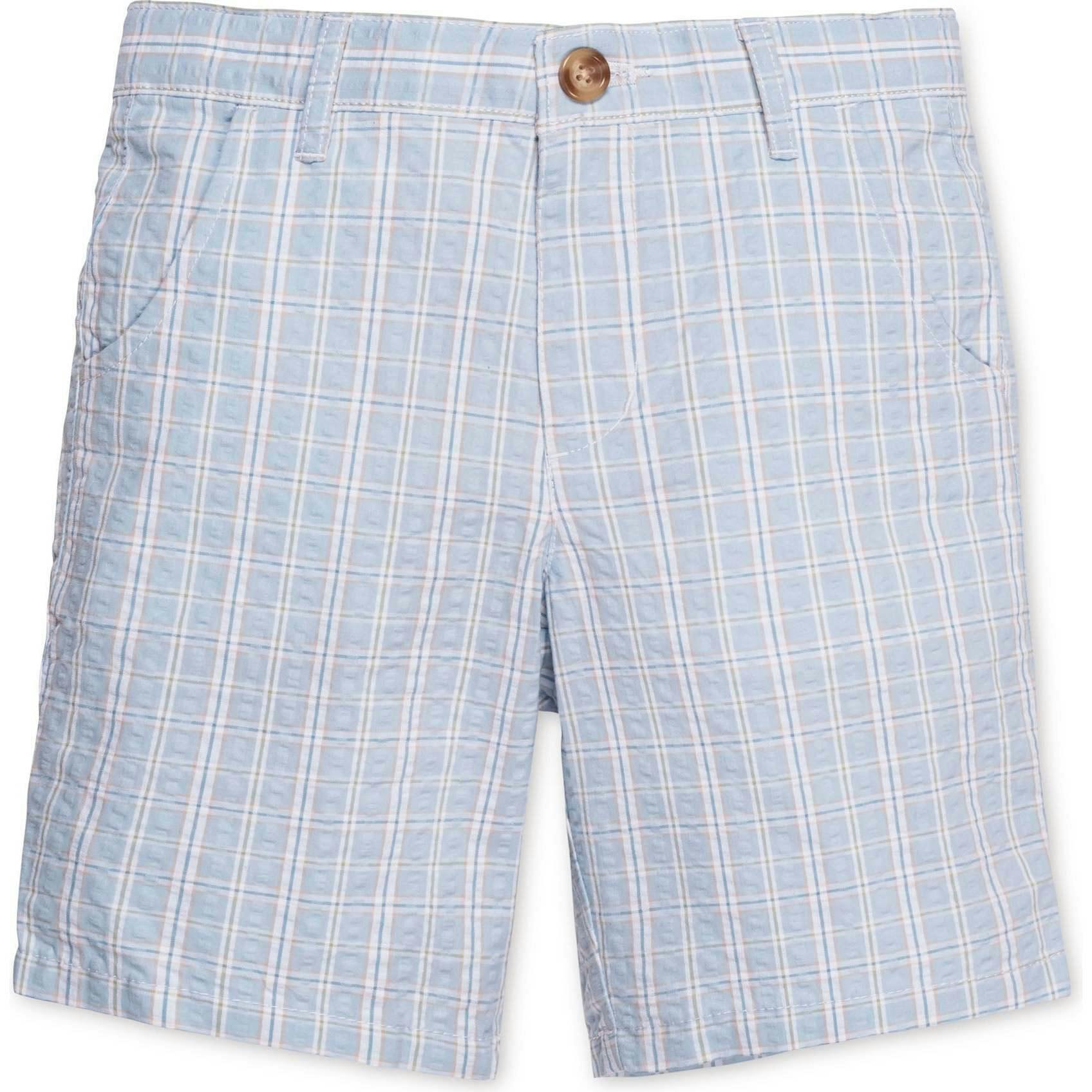 Organic Seersucker Short, Blue