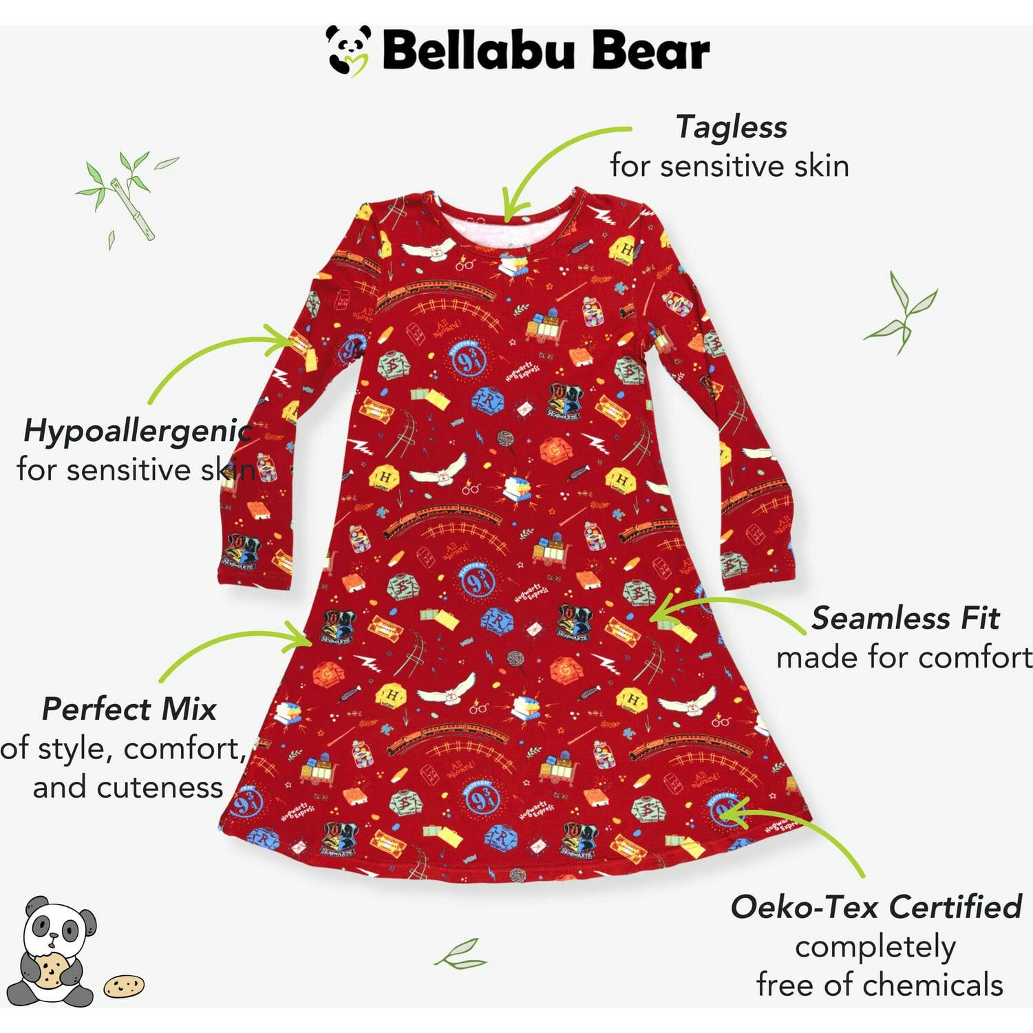 Hogwarts Express Bamboo Girls' Long Sleeve Dress