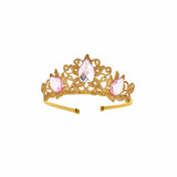 Golden Starlight Princess Crown & Wand Set - Pink & Gold