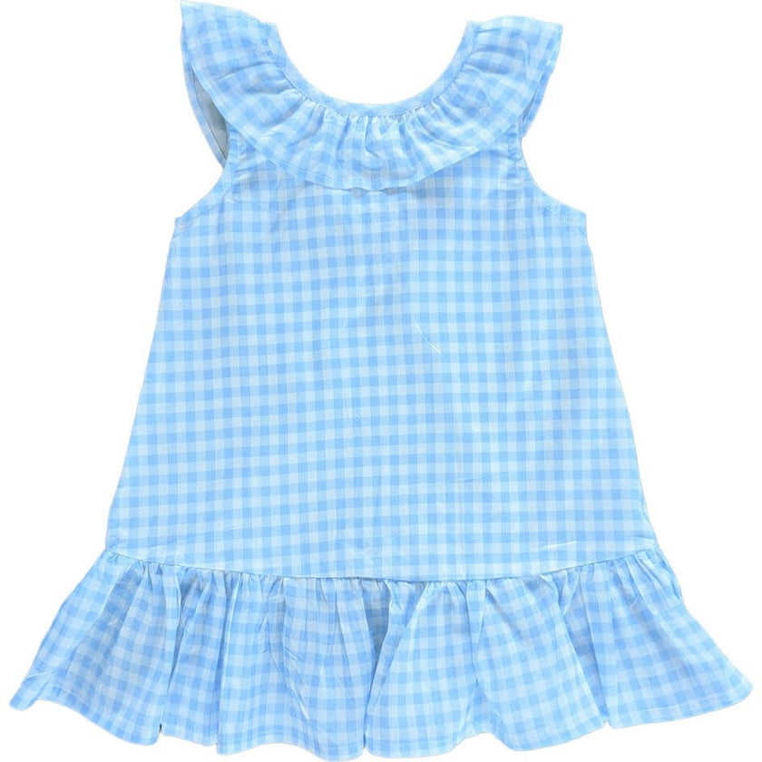 Gingham Yellow Back Bow Dress