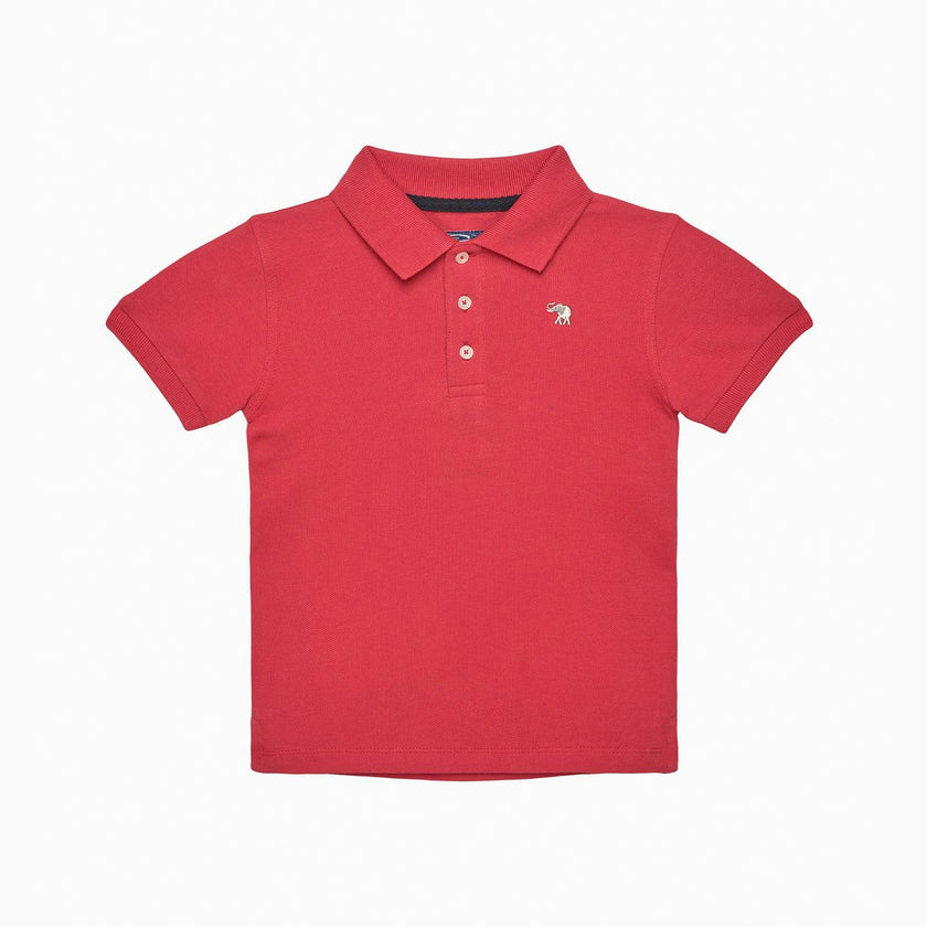 Harry Piqué Polo in Red