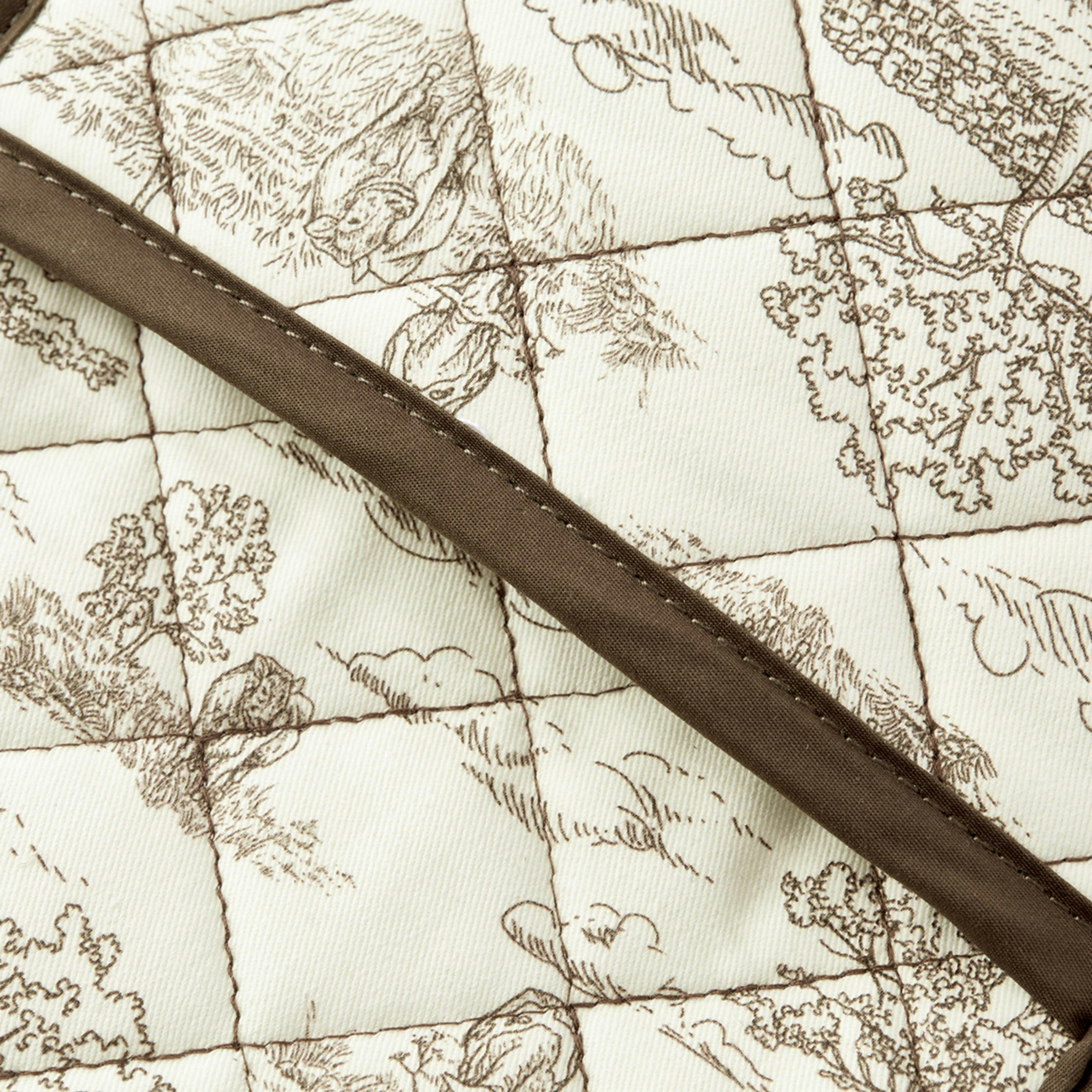 Country Toile Double Oven Mitt