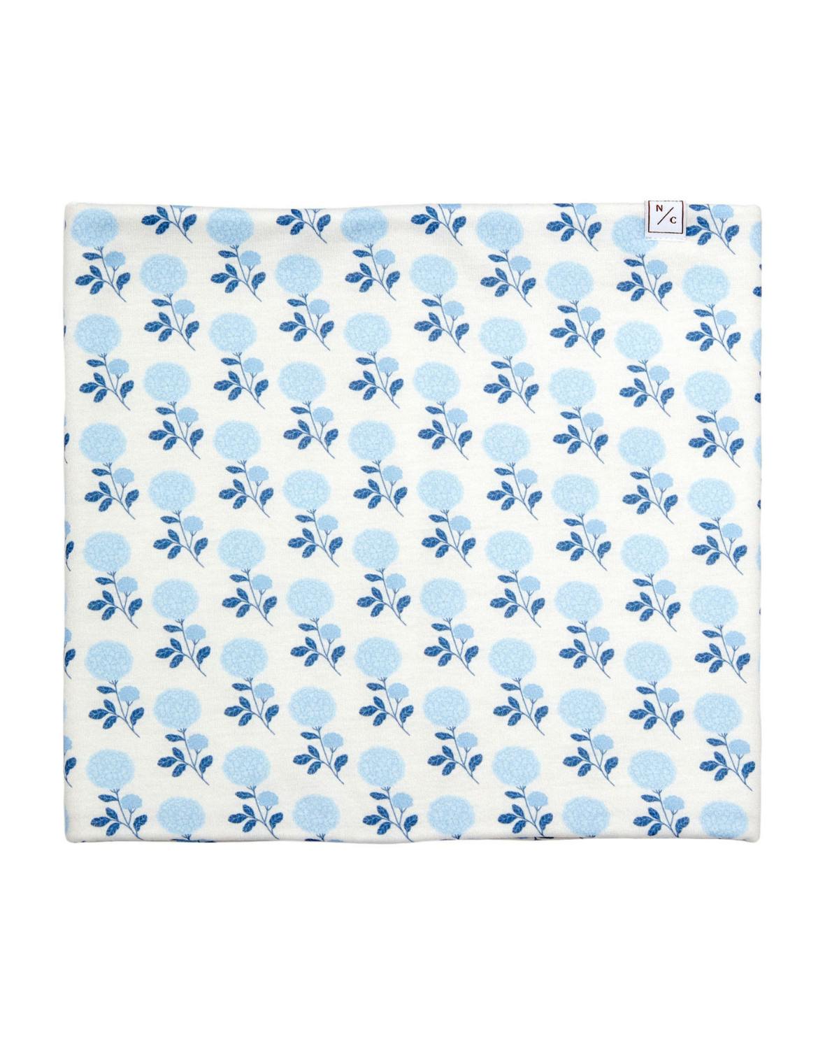 Blue Hydrangea Fleece Lined Neck Warmer