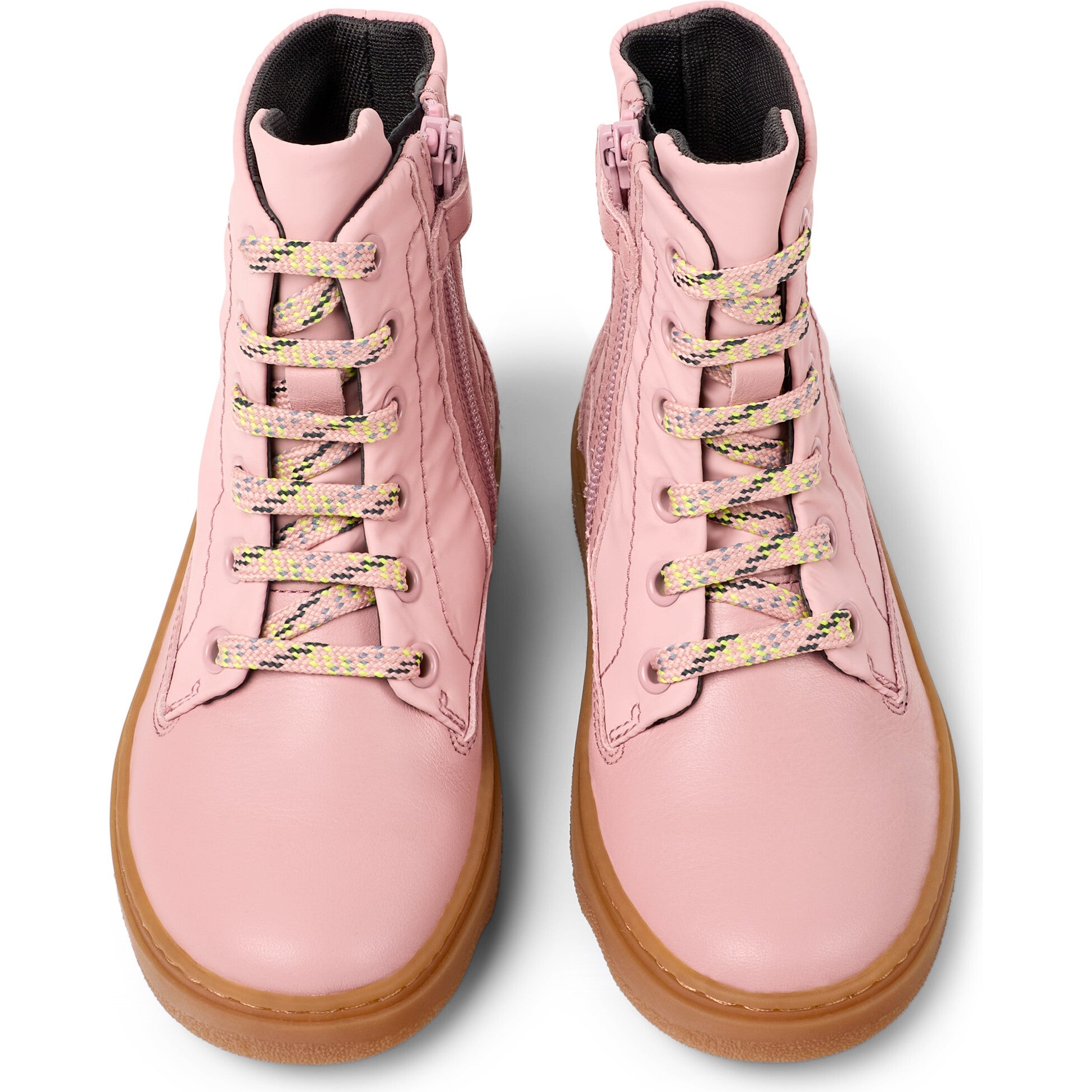 Kids Kiddo Textile Lace-Up Ankle Boots, Pink