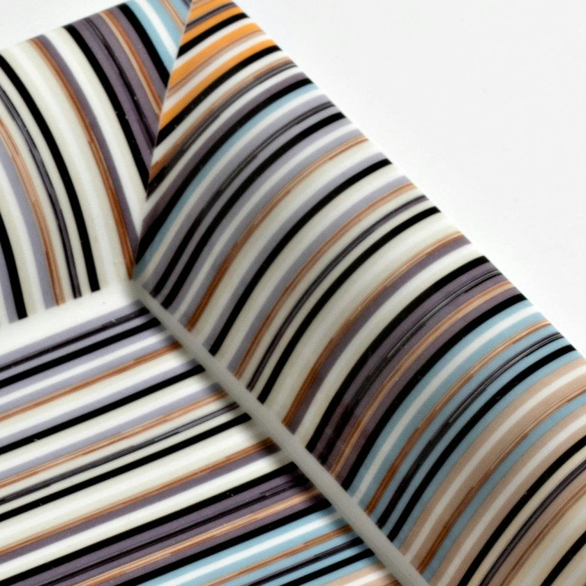 Tray Stripes Rectangular Large In Luxury Box Jenkins 148 8.5" X 6.75"