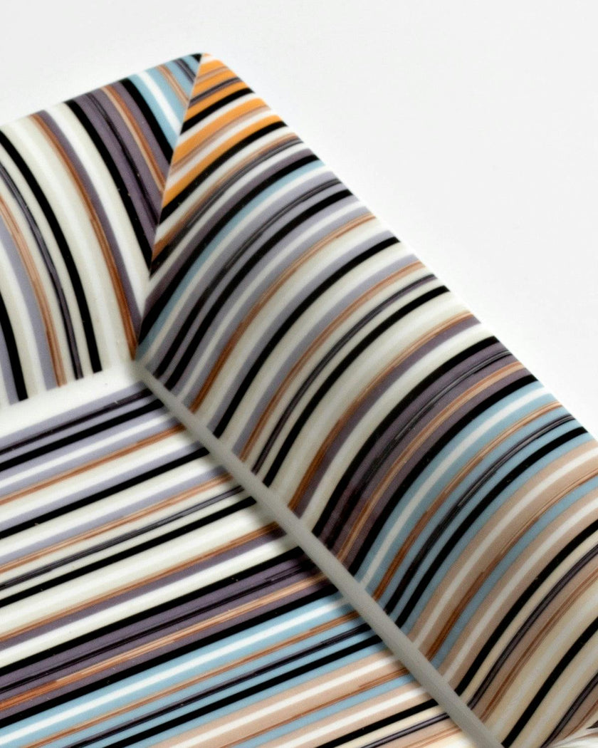 Tray Stripes Rectangular Large In Luxury Box Jenkins 148 8.5" X 6.75"