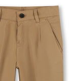 Beige Pleated Trousers