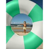 Mini Tube Pool Ring: Zest Green Stripe