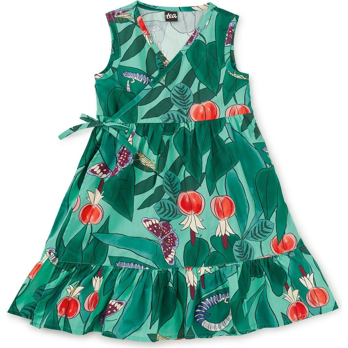 Sleeveless Wrap Dress, Green