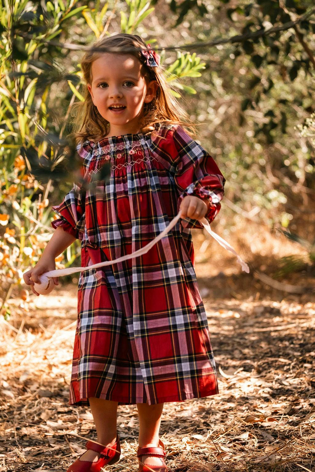 Nora Dress in Heritage Tartan
