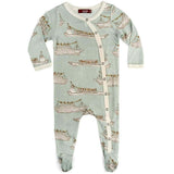 Blue Ships Bamboo Snap Footed Romper