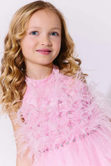 Pink Princess Feather Dress