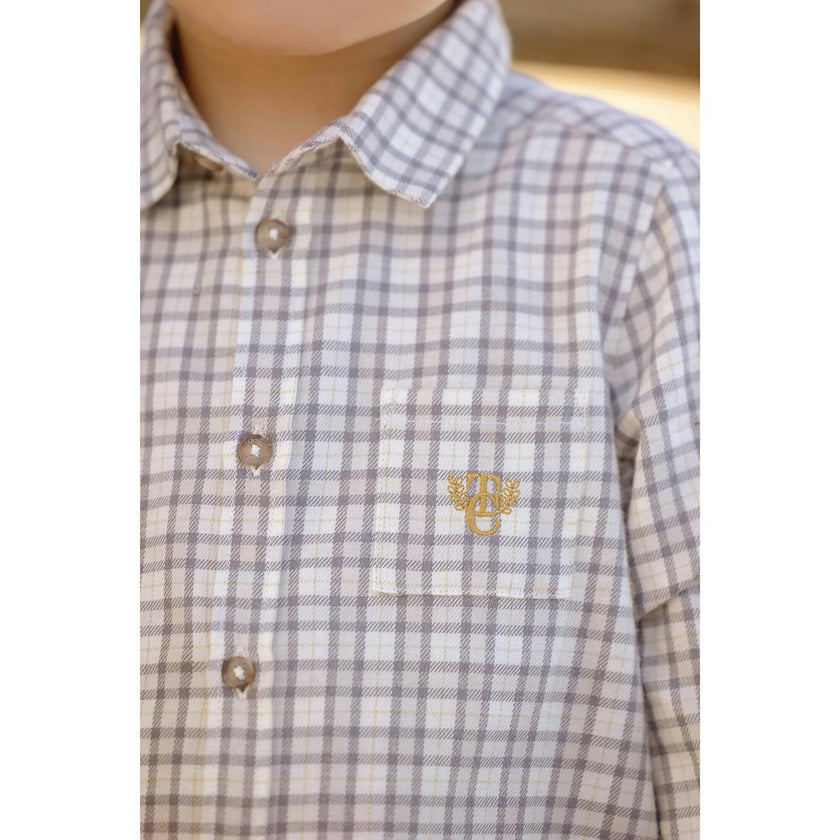 TARTINE ET CHOCOLAT Button-Down Plaid Baby Shirt