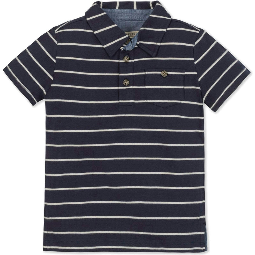 Organic Short Sleeve Jersey Polo, Blue