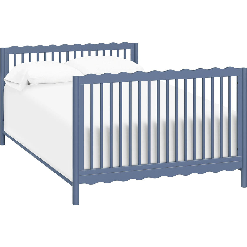 Swell 4-in-1 Convertible Crib with Toddler Bed Conversion Kit in Cove Blue