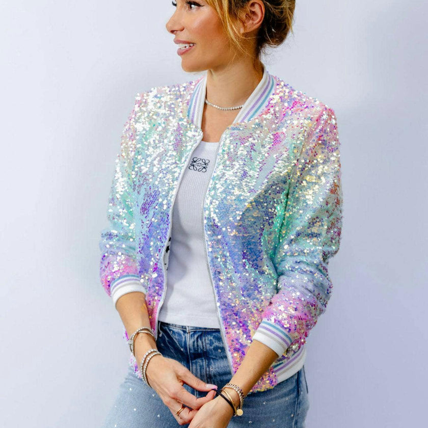 Women's Icy Ombre Sequin Jacket