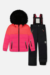 Two Piece Play Snowsuit Bright Pink