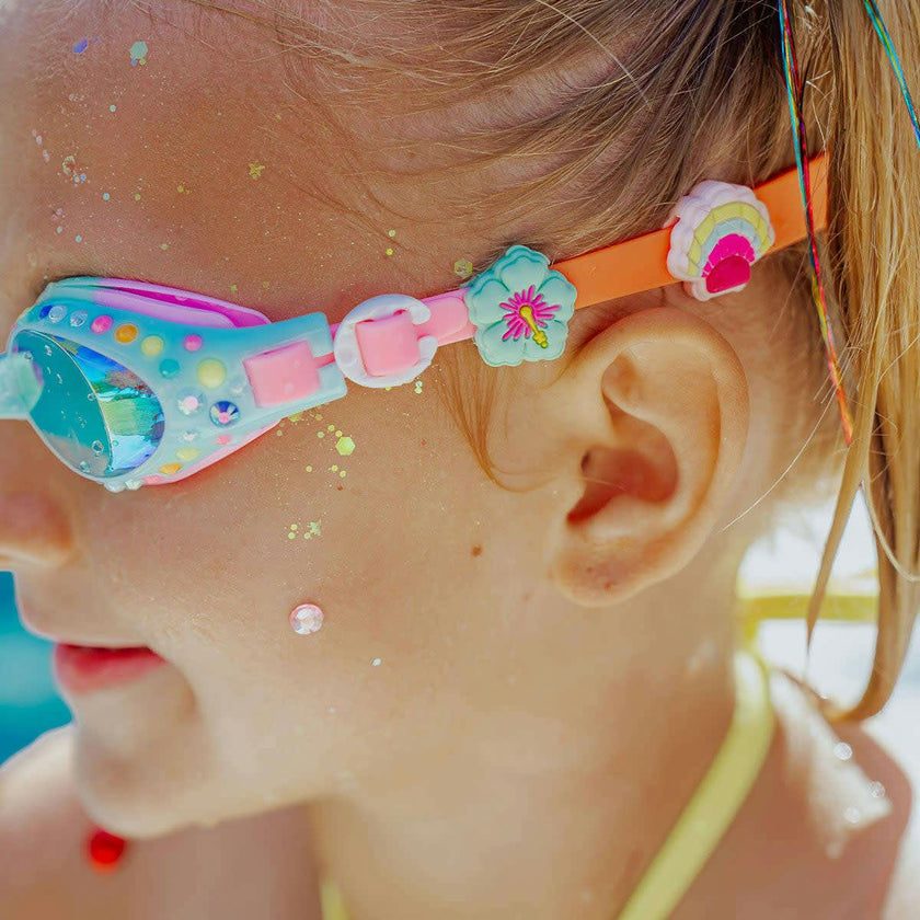 Barrier Reef Blue Tropical Youth Swim Goggle