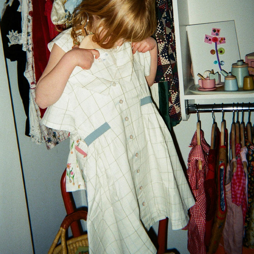 Shirt Dress, Seafoam Plaid