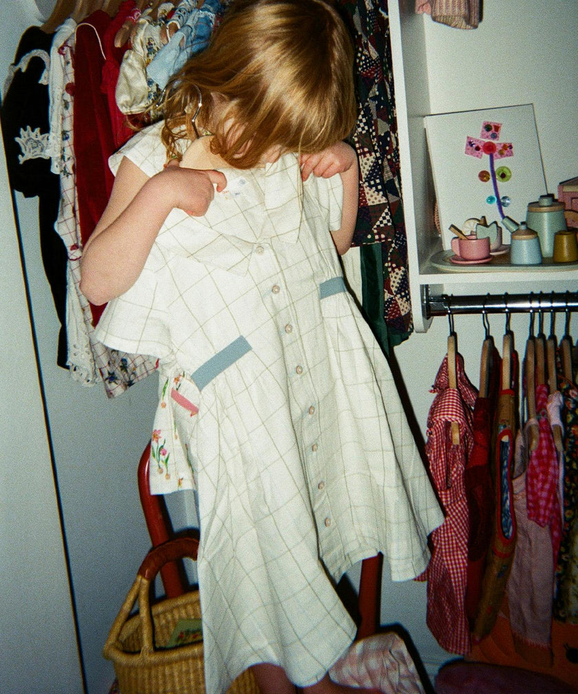 Shirt Dress, Seafoam Plaid