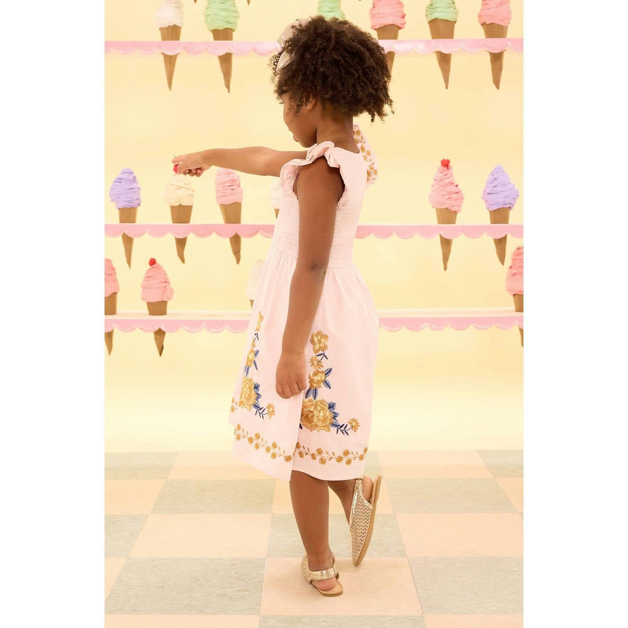 Mini Hattie Dress in Embroidered Spring Floral