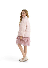 Pink Glitter Puffer Jacket