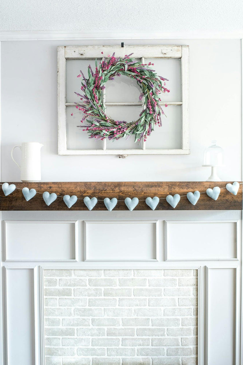 Heart Garland (Dusty Blue)