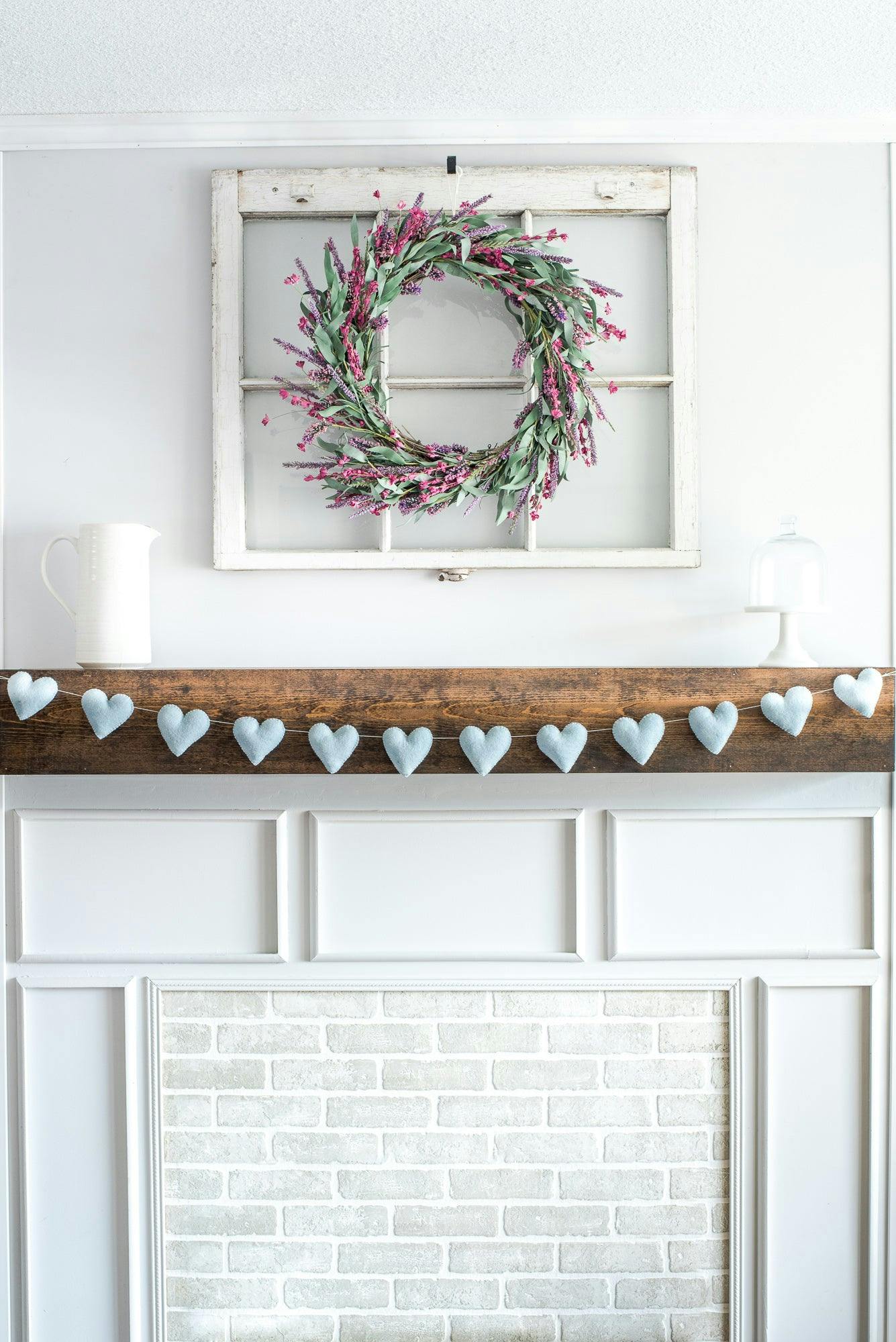 Heart Garland (Dusty Blue)