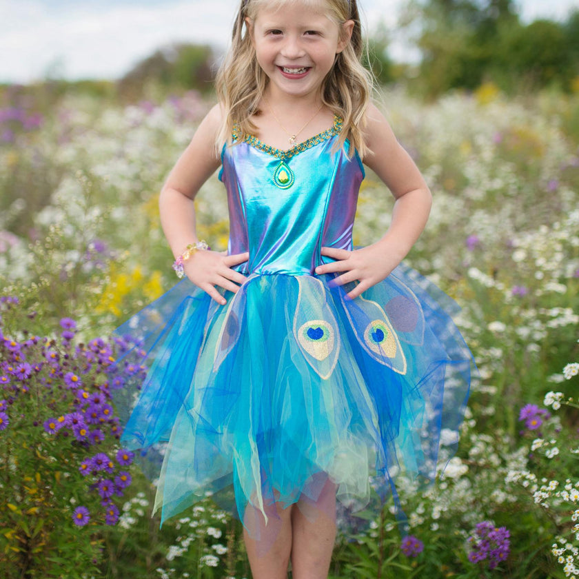 Pretty Peacock Dress & Headband