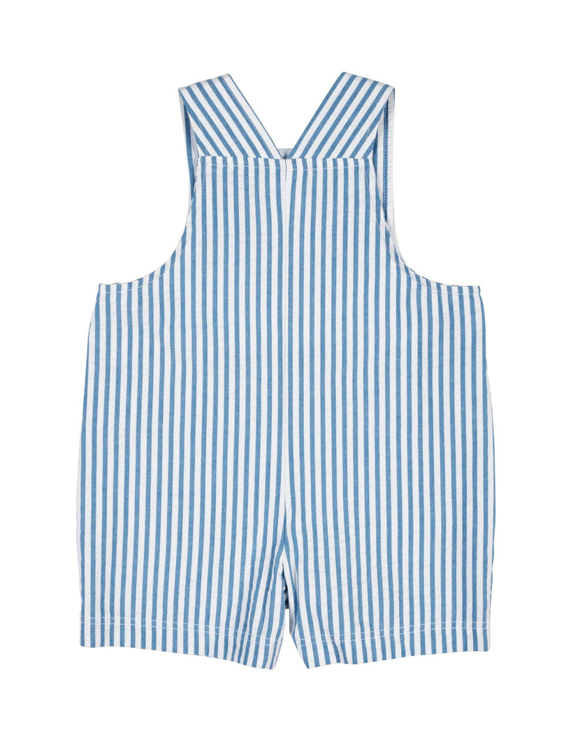 Stripe Seersucker Shortall With