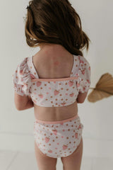 Girl's Puff Sleeve Swimsuit
